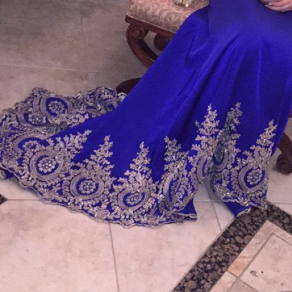 Camille La vi Royal blue prom dress/evening gown